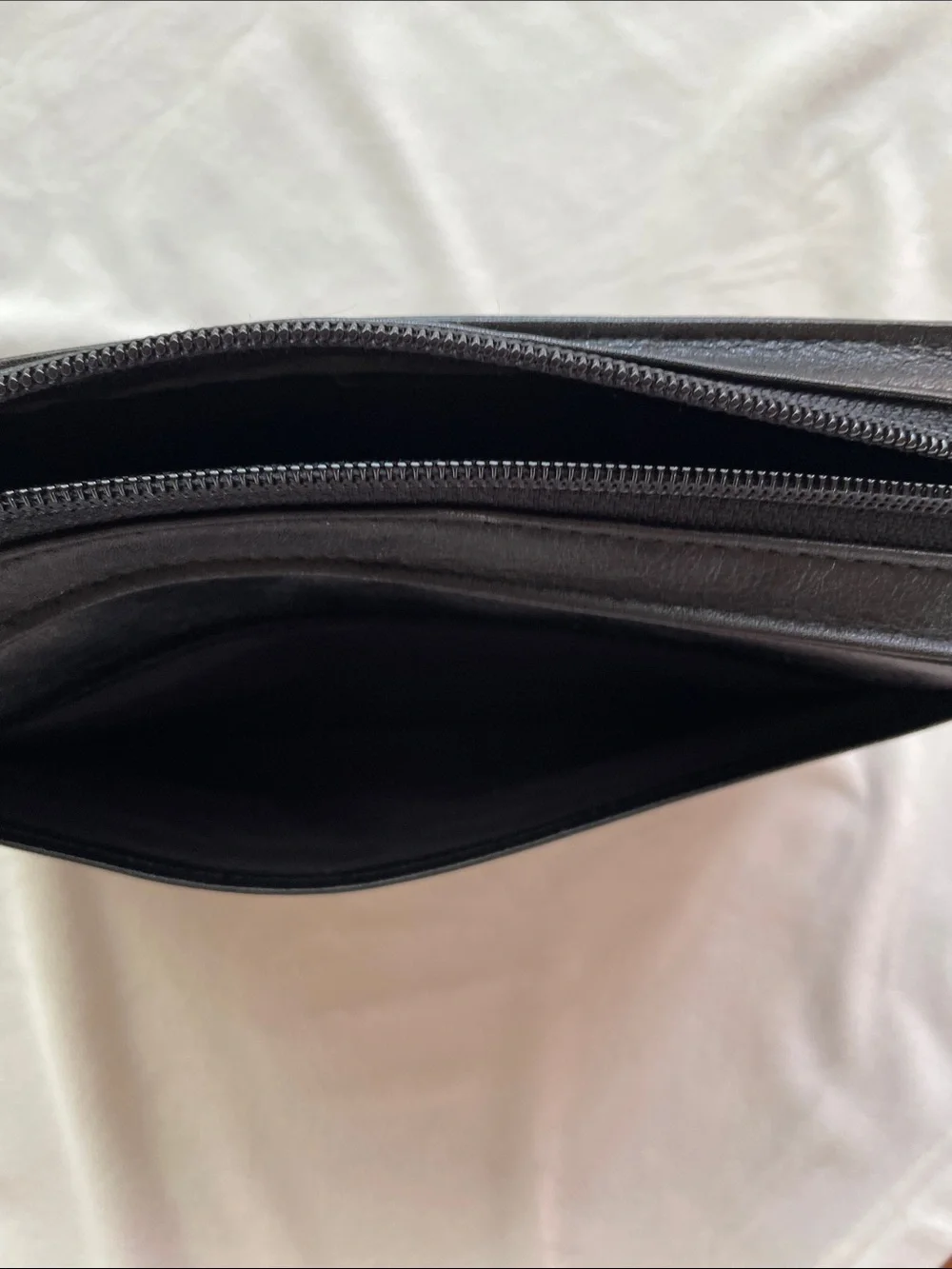 Rare New Vintage Maruem Japan Men's Leather Wristlet Carry All Bag Pouch Wallet